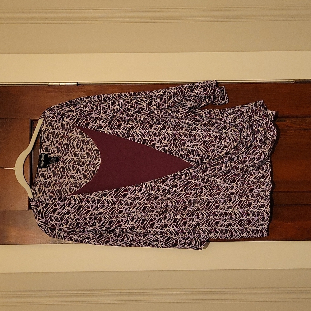 Purple print blouse